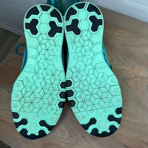 Nike Free TR Fit 5 NikeiD Custom Teal Ombre Training Sneaker Size 8.5 - Picture 8 of 9